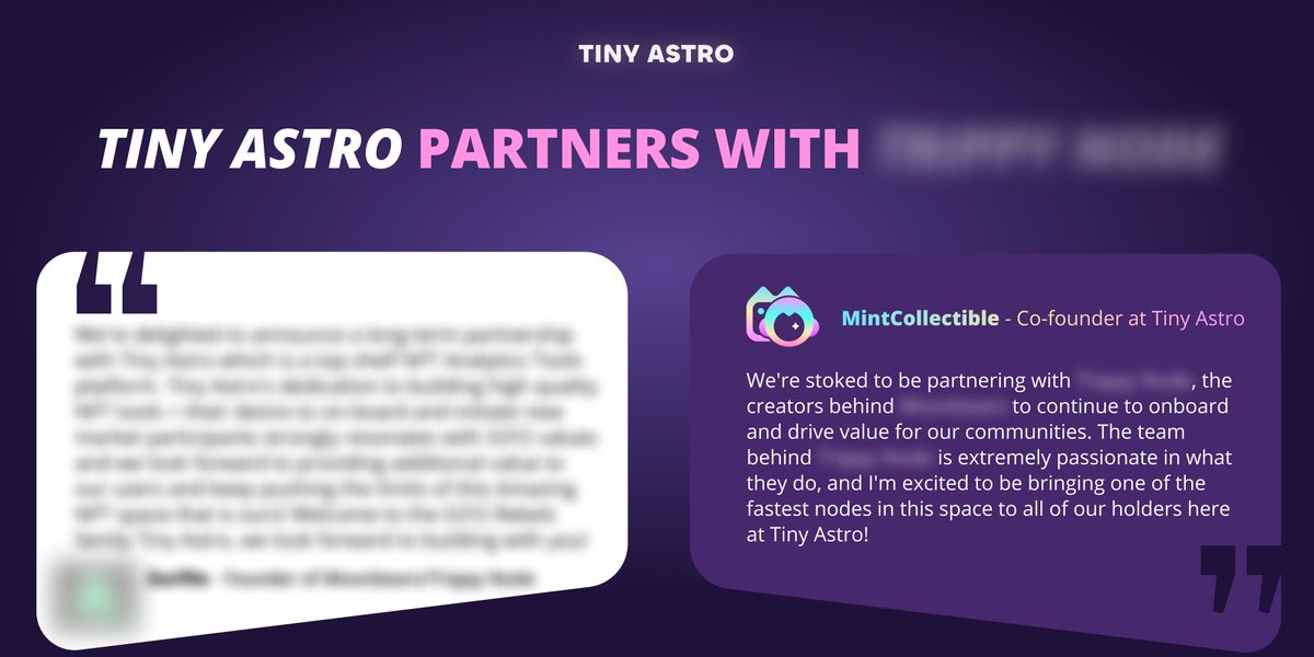 We've been delivering to our holders EVERY SINGLE day since our Mint Day, and we're not slowing down🏁

🔧More utility and faster sniping are coming to ALL Tiny Astro holders in the next few days. 

Announcement in 48hrs...