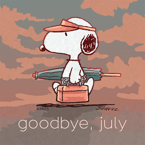 Peanuts on twitter goodbye july https t co ijerv66o2c twitter
