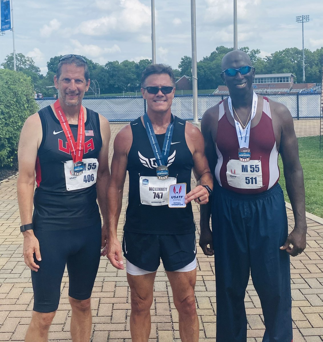 Chris McKinney NATIONAL CHAMPION in the Pentathlon (M55-M59). 
What a great effort! Chris started training one year ago with the goals to compete at this years Masters Nationals. Dedication and goals…that’s where success starts.