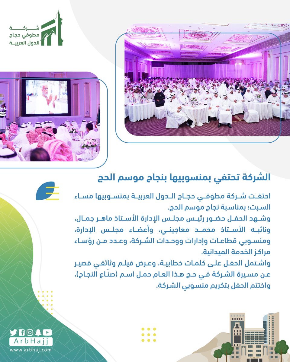 Arbhajj's tweet photo. 📝📸| الشركة تحتفي بمنسوبيها بمناسبة نجاح موسم الحج 

#شكر_لكم_على_جهودكم 
#شركة_مطوفي_حجاج_الدول_العربية https://t.co/29e8MVVurf