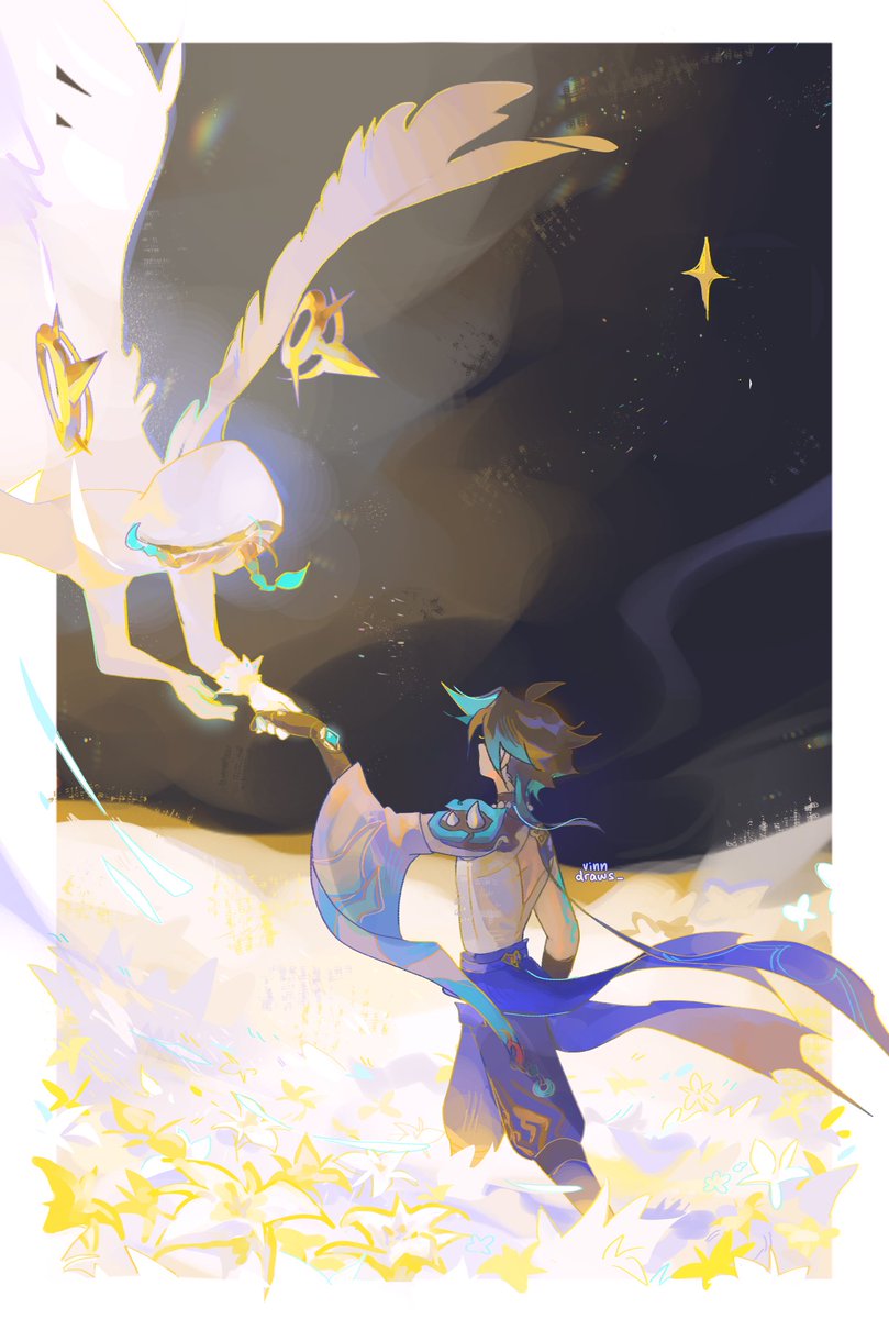 vinndraws_'s tweet photo. sea of flowers #原神 #genshinimpact #xiao https://t.co/skmix5sKWL