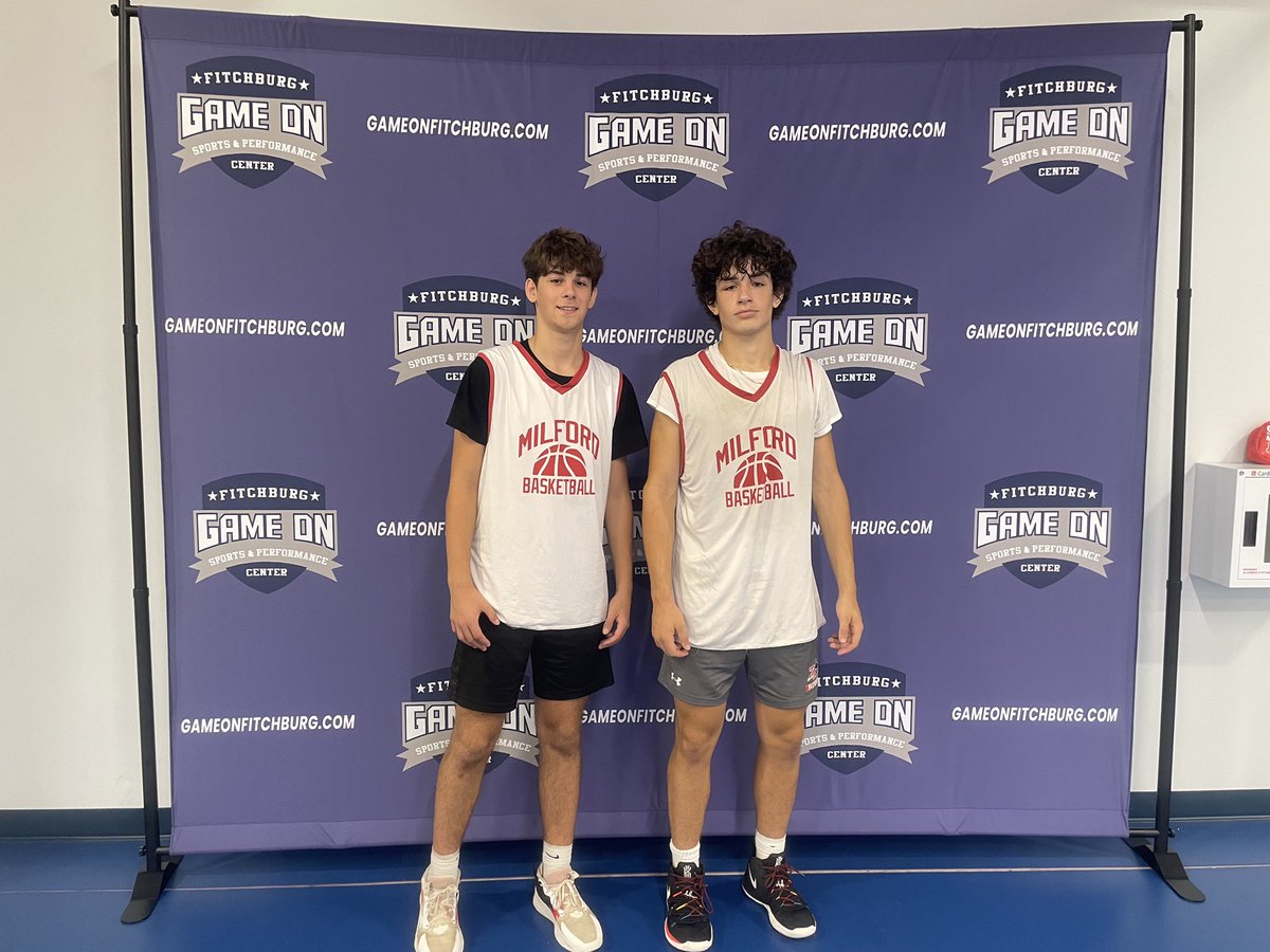 Mayhem on the Mountain All Tournament team from @MHSHawksBBall Andrew Rivera no. 23 and Luca Testa no. 15.