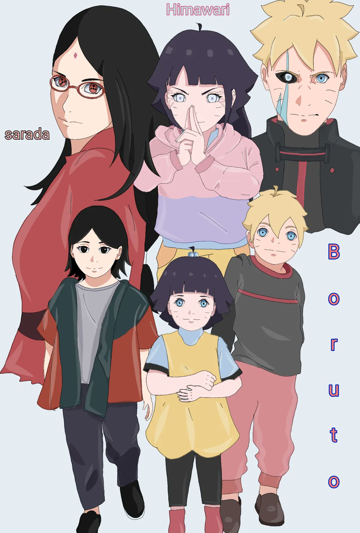 Nino_4_art on X: In childhood and in the future ❤ #boruto #himawari  t.coDO5ajV08QS  X