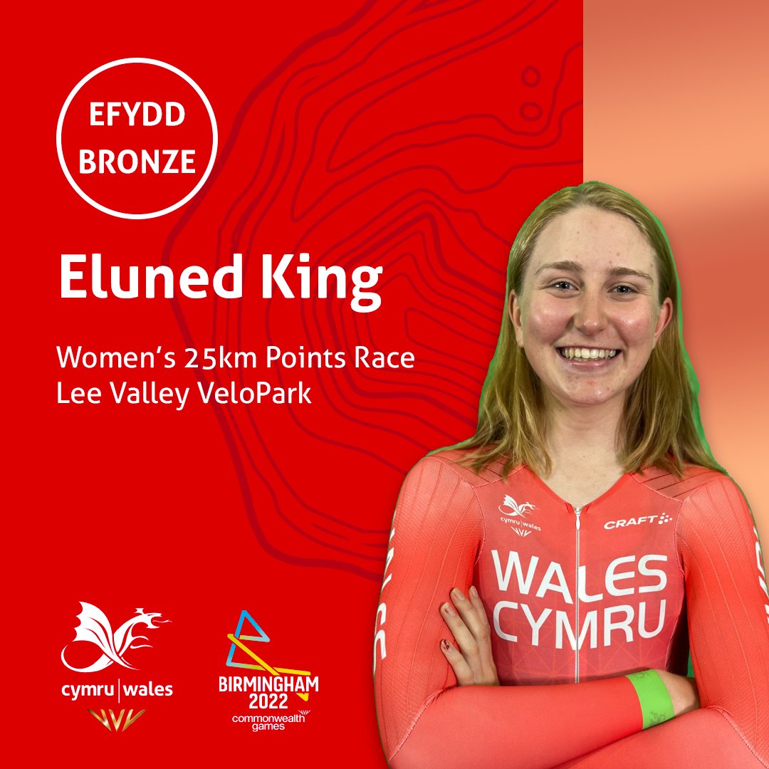 🥉 BRONZE / EFYDD

Llongyfarchiadau! It's a bronze medal for Eluned King in the 25km Points Race

Gorau nod, uchelgais
The summit of our aspirations

#tîmcymru | #teamwales
