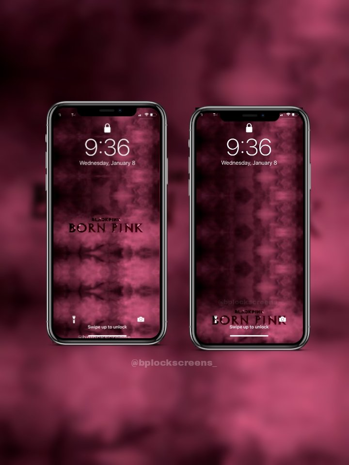 Made some Born Pink album wallpapers for iOS 16 White and black versions  with matching marble home pages   riOSsetups
