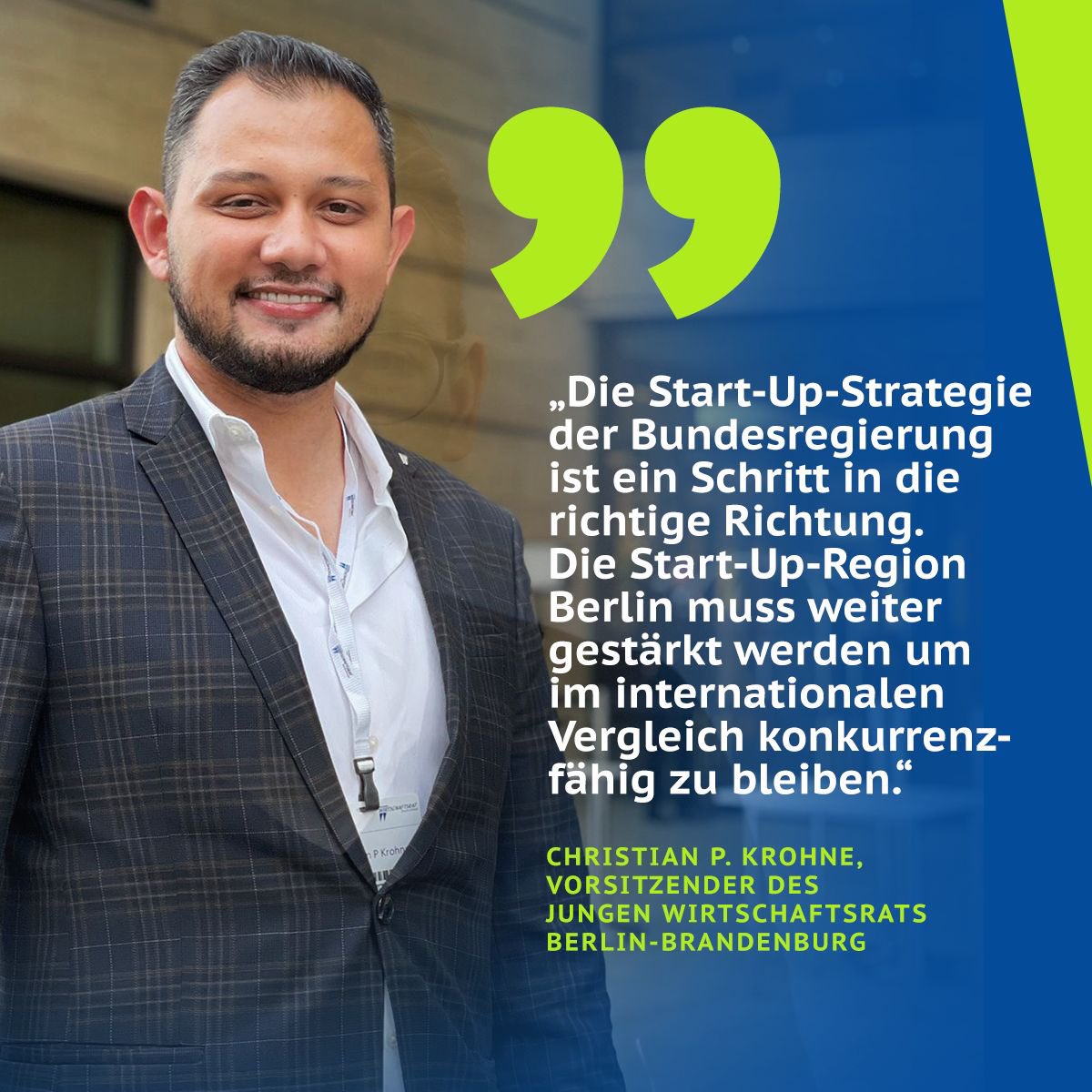 wratbb's tweet photo. JWR Berlin-Brandenburg-Vorsitzender Christian Krohne zur #Startup-Strategie der Bundesregierung https://t.co/zKFyMsmOPq