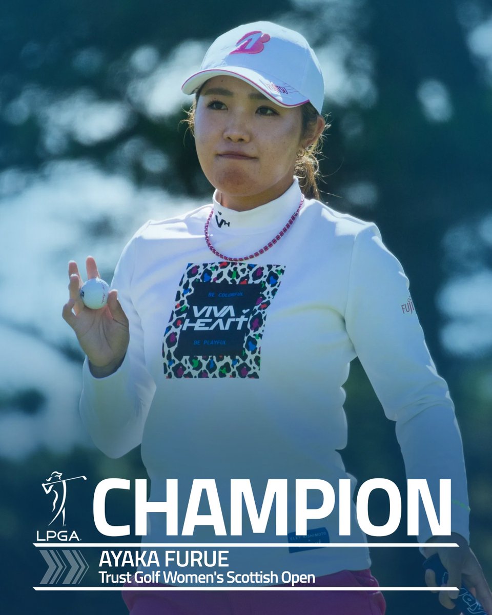 Ayaka Furue is an LPGA Tour winner! 🏆 The rookie from Japan fired a final round 62 to win the 2022 Trust Golf Women's Scottish Open! 🏴󠁧󠁢󠁳󠁣󠁴󠁿