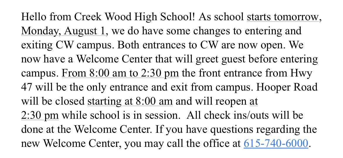 Creek Wood HS tweet media
