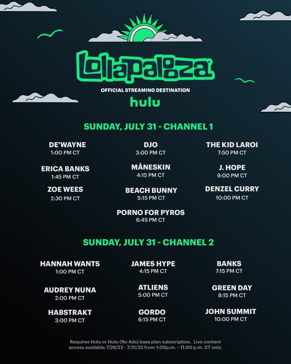 Lollapalooza 2022 Lineup Lineup Tickets Live Stream Schedule