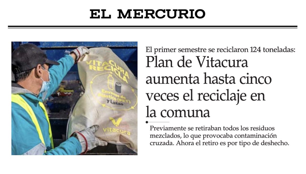 cmerinoc's tweet photo. ¿Se acuerdan? Hace meses nos hicimos una pregunta: ¿De verdad se reciclan los residuos retirados desde las casas? Resultó que solo el 17% era efectivamente reciclado y, por eso, cambiamos el sistema. Hoy, ya implementado en todo Vitacura, quiero contarles los resultados. #Hilo👇🏻 https://t.co/vHQzKW0y62