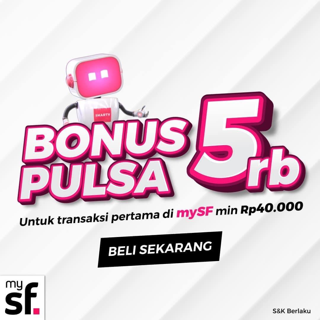 fajriahnm's tweet photo. Yg blm pernah transaksi lewat aplikasi mySF, buruan download Ada bonus pulsa 5 ribu, nih!🤩

Dapetin bonusnya yuk dengan transaksi apa aja minimal 40 ribu di mySF! Beli sekarang 😉👉 https://t.co/LwIBWeVjnL

#SmartfrenCommunity
#NoDramaNoRibet
#UnlimitedKebaikan https://t.co/titWTIt88c