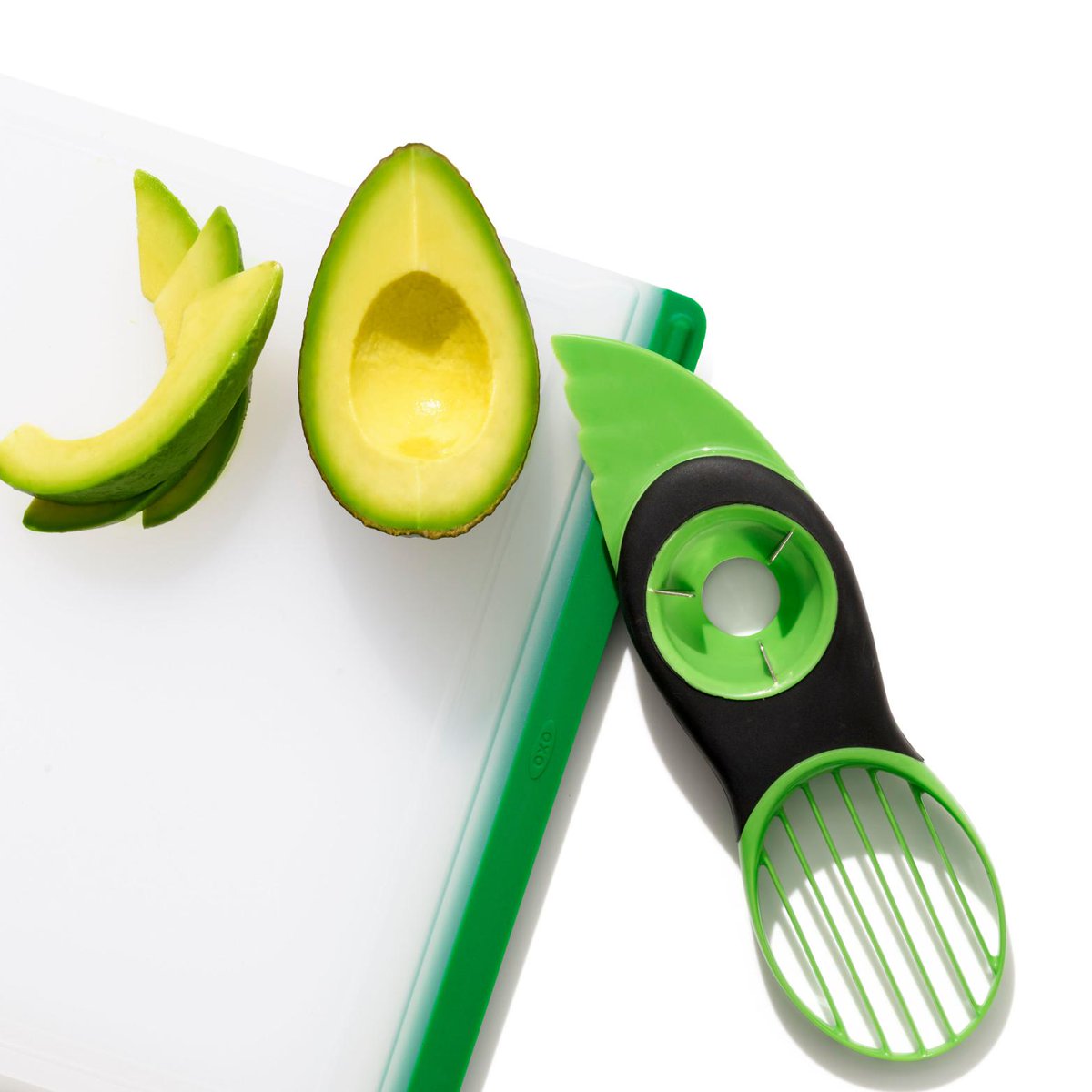 OXO's tweet photo. Happy National Avocado Day to everyone who doesn't use a fork to mash their avocado. 🥑🥑🥑

Shop our 3-in-1 Avocado Slicer today: https://t.co/Ux2cRPHQTt https://t.co/amYkTI9Wlf