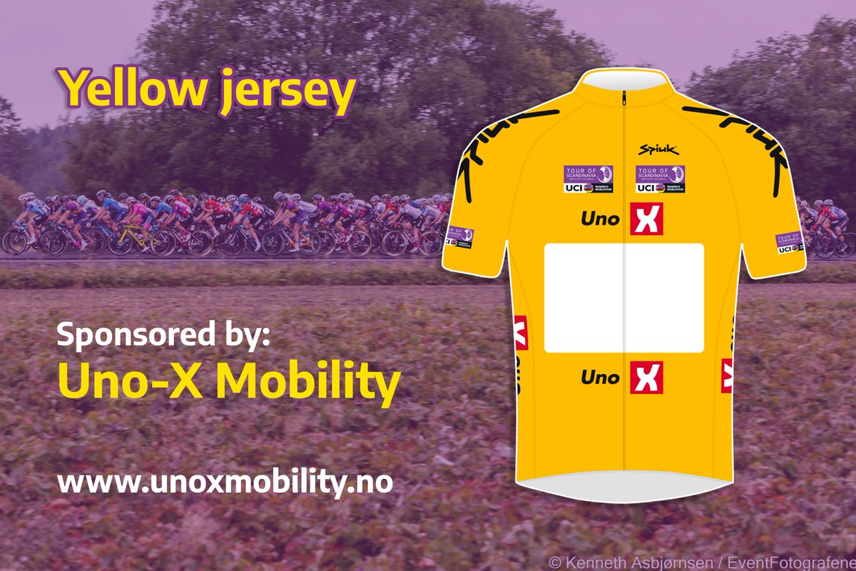 It's time for presenting the sponsors of the leader jerseys, and first we have the pleasure of presenting the sponsor of the yellow jersey, and also our general sponsor:
Uno-X Mobility😀😀😀
#generalsponsor #yellowjerseysponsor #UCIWWT #tourofscandinavia #tosc22 #unoxmobility