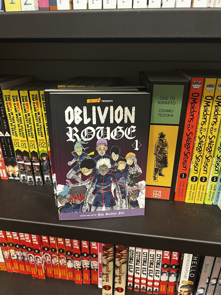 OBLIVION ROUGE VOL 1 is out and in stores right now!! This was from a <a href="/BNBuzz/">Barnes & Noble</a> in Cary, NC &amp; the book from #senegal artist <a href="/PapSouleye/">Pap Souleye Fall</a> is one of the first manga inspired books to feature an ALL AFRICAN cast. AFROFUTURISM and MANGA?? Get it today saturday-am.com/graphic-novels/
