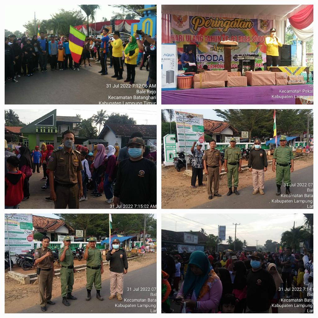 satpolpplamtim's tweet photo. Minggu,31 Juli 2022
Pengamanan dan Mobilisasi Linmas Dalam Rangka Jalan Sehat Memperingati HUT Desa Sidodadi Yang ke-83 di Kec.Pekalongan-Kab.Lampung Timur
@ditpolpp_linmas 
@prajawibawalam1 
#polpphumanis
#prajawibawaberakhlak 
#polppceria
#polppindonesia https://t.co/LFegrqGN9L