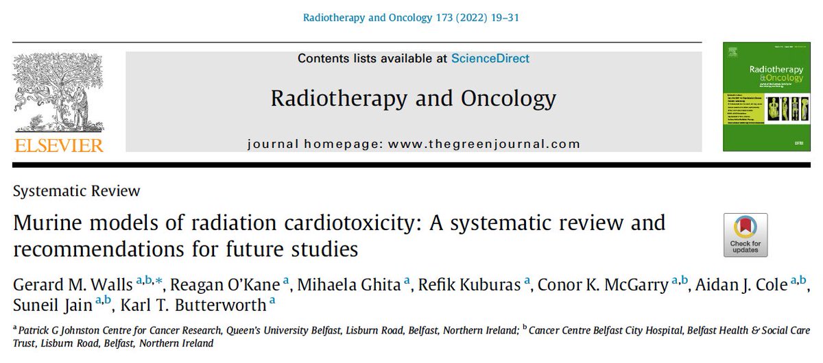 Gerard Walls (@gwalls89) on Twitter photo Delighted to share new guidance for pre-clinical cardiac irradiation studies from the <a href="/K_Butterworth/">Karl Butterworth</a> Lab at <a href="/QubPGJCCR/">The Patrick G Johnston Centre for Cancer Research</a> <a href="/QUBelfast/">Queen's University Belfast 🎓</a> published in the Green Journal this weekend.
Thread below... Delighted to share new guidance for pre-clinical cardiac irradiation studies from the <a href="/K_Butterworth/">Karl Butterworth</a> Lab at <a href="/QubPGJCCR/">The Patrick G Johnston Centre for Cancer Research</a> <a href="/QUBelfast/">Queen's University Belfast 🎓</a> published in the Green Journal this weekend.
Thread below...