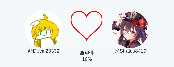 Devin23332's tweet photo. 我与 @Stratus8419 的爱兼容性为 10%

用 https://t.co/5NayQ1y9ZC计算

⠀ https://t.co/b3eNR37yfv