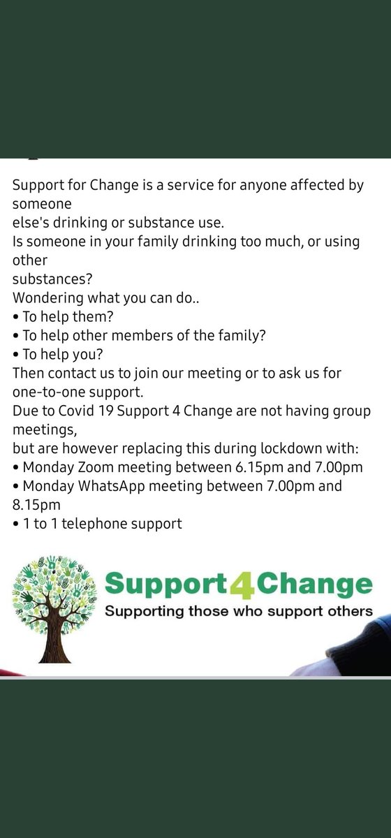 Support4Change3's tweet image. We meet every Monday evening at 6:15pm at @ChangingLives__  2-5 Prince&apos;s St, Doncaster DN1 3NJ
We are a group of people with lived experience supporting each other who are or have been affected by someone&apos;s addiction 
#wecare #goodtotalk #relentlesskindness #doncasterisgreat