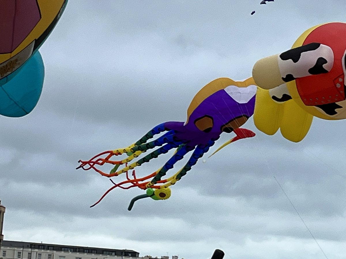 We are at Southsea where there is a kite festival going on. If you are off to France on <a href="/BrittanyFerries/">Brittany Ferries</a> on a #caravan #motorhome adventure lol over from the deck there are some amazing #kites #touring #caravanning #motorhoming #vanlife