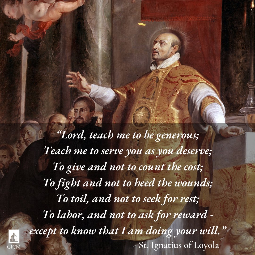 GlobalICM's tweet photo. Today, the Church celebrates the feast day of St. Ignatius of Loyola, founder of the Society of Jesus and patron saint of soldiers and spiritual retreats. He is a remarkable example of Christ-like leadership in the Church. St. Ignatius, pray for us!
#Saintoftheday #CatholicSaints https://t.co/UYcyy2mJpT