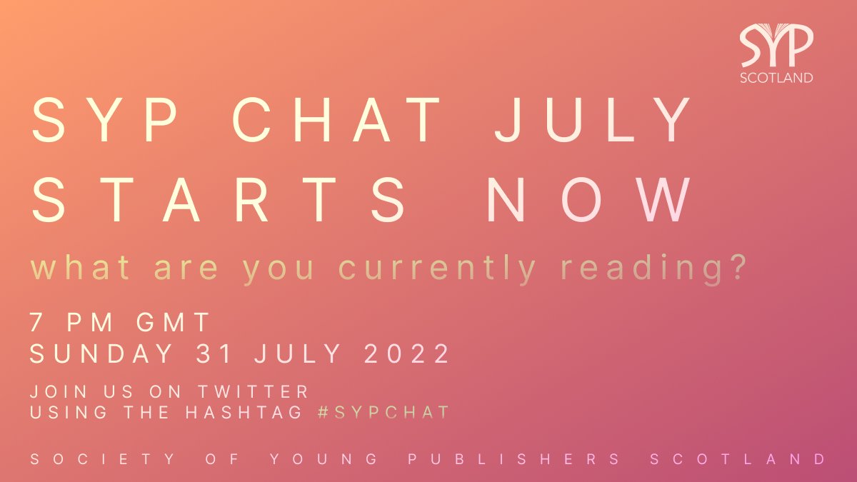 SYPScotland's tweet photo. Happy Sunday! July #SYPChat starts now! Join in and get chatting about your summer reads! @EdNapierPublish @stirpublishing https://t.co/QkNViXpKGA