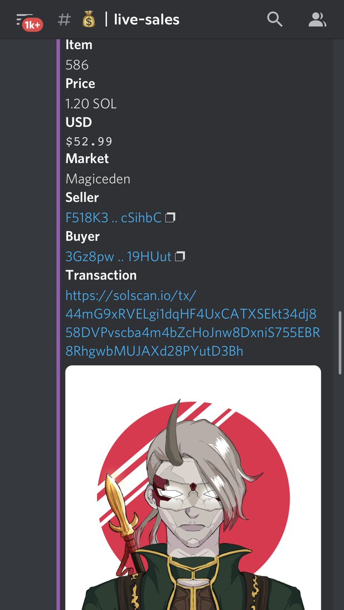 1.2 $sol sale on 0.1 FP , somebody knows something and it’s only the beginning 👀👀 

Have a great sunday! 🥷
#SolanaNFT #Play2Earn #NFTCommunity