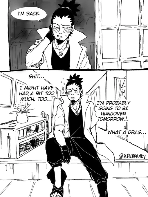 (1/2) Shikamaru comes home after Naruto's pre-inauguration party 