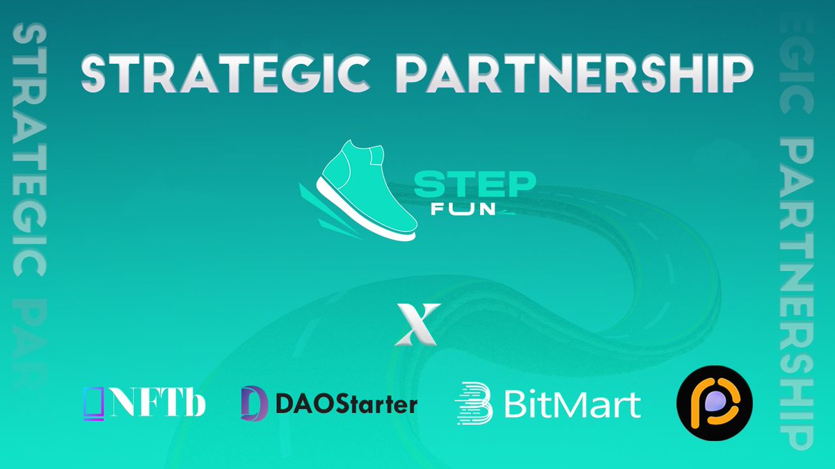 🤝Cooperation announcement!🤝

🙋Runners, we are pleased to announce our current partnership:
@NFTb @DAOStarter @Bitmart @PropelXYZ

️🎉Congratulations on this great partnership 

👉 Our official website: stepfun.io