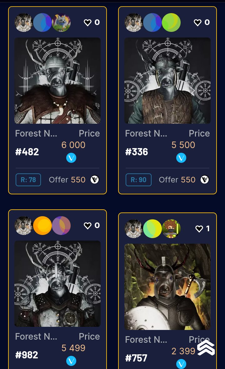 The rare Forest Guardians are up for grabs.  Fair prices rank 90 is available for 5.5k $VET
