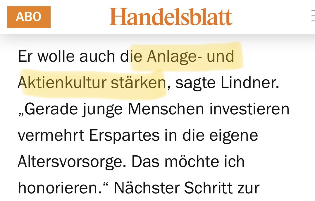 CWRoehl's tweet image. Sehr schade, dass die @fdp nicht mehr für Vorsorge-Sparer erreichen kann/will als die lumpige Erhöhung des Freibetrags um 200€, die schon im Koalitionsvertrag steht.

Aber dann sparen Sie sich doch bitte diese #Aktien-Kultur-Prosa, lieber @c_lindner. Ist nicht glaubwürdig.
