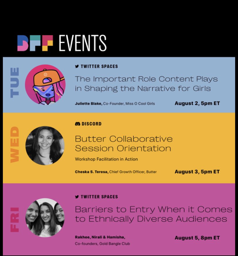 hermine_brindak's tweet photo. Join the convos this week with @MyBFF and co-founder @juliettebrindak talking about how important content plays in shaping the future for girls! @MissOCoolGirls #futureforgirls #BFF #web3 #womeninweb3 #NFTCommunity #girlpower #CryptoNews #nftwomen https://t.co/wNa1UMjBe7