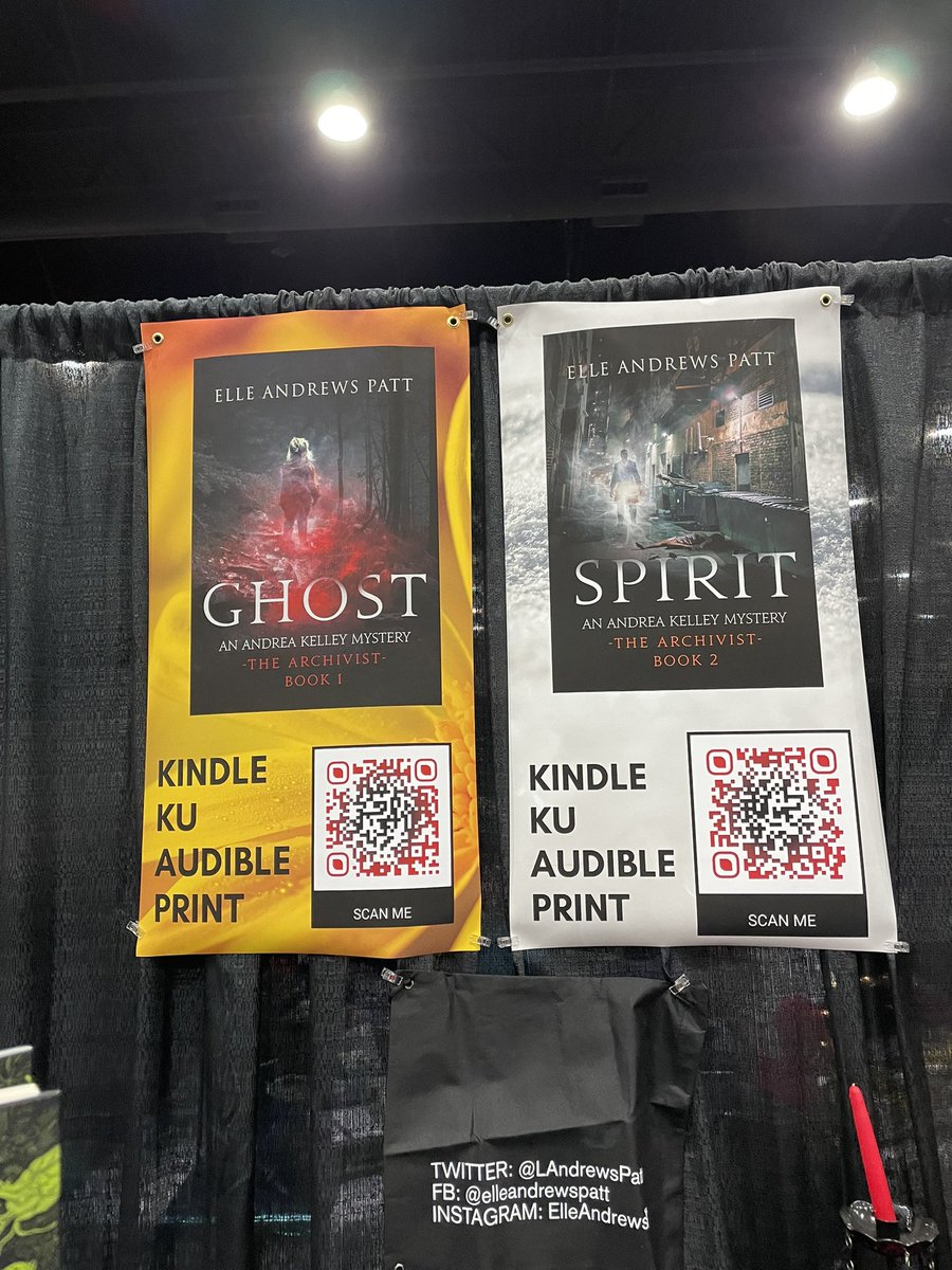 My posters for #smokymountainfanfest came out great! Thank you Alexandre Rito and @PodiumAudio for such great covers for Ghost and Spirit. #read #readerscommunity #murdermystery