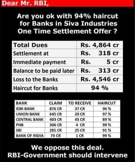 AbhishekDukeBoi's tweet image. Govt and RBI must immediately intervene and Stop corporate loot of hard earned public money.
#SarkariBankBachaoDeshBachao
#NationAgainstPrivatization
