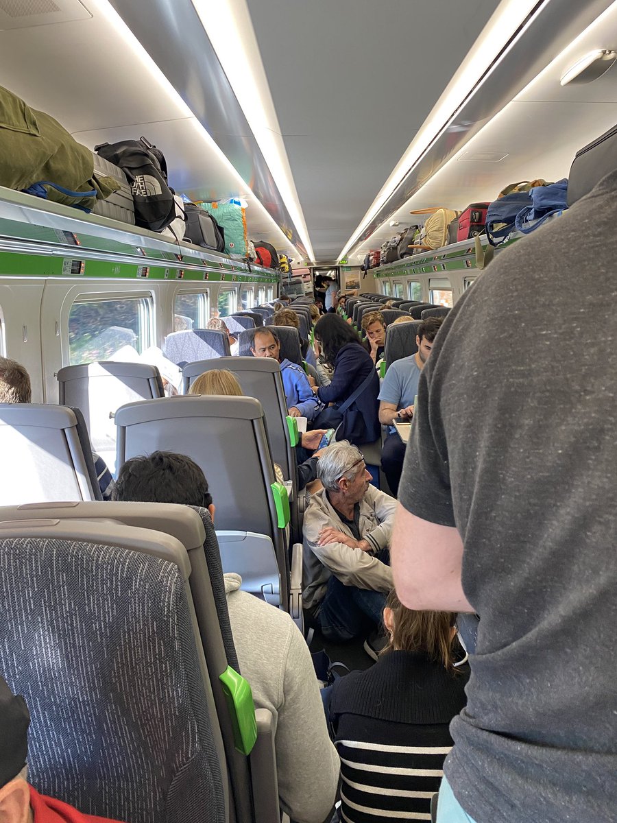 Travelling via trains after strikes looks similar to sardines in a can 😭Delayed, floor seats, claustrophobia and refusal to board. Atrocious #gwr #travel #trainstrike