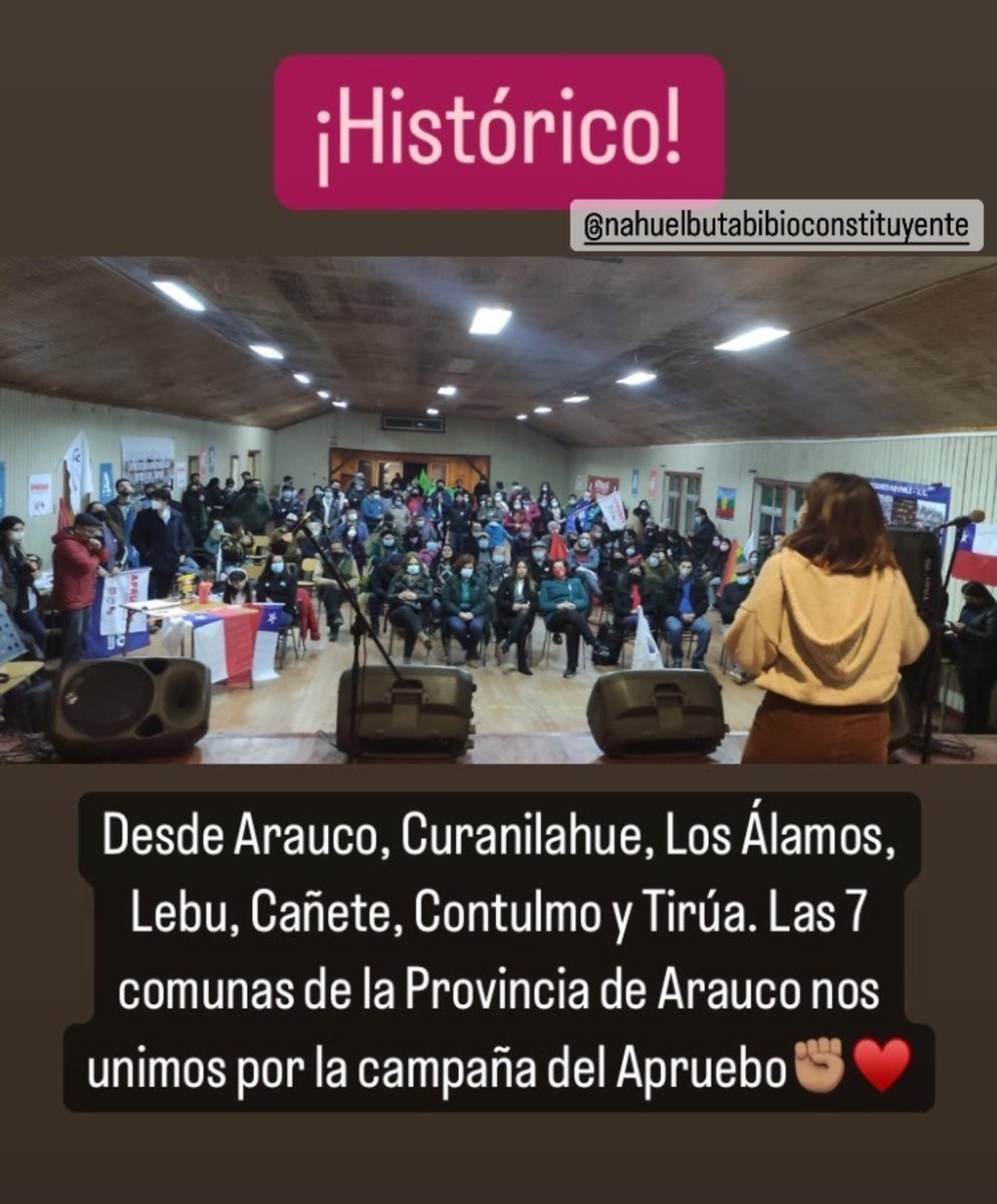 camiloriffo's tweet photo. Lanzamiento de la campaña del #Apruebo en la provincia de Arauco 💜

Foto de @Rocii_Medina 🤗

#AprueboNuevaConstitucion https://t.co/8MgHv1eJxp