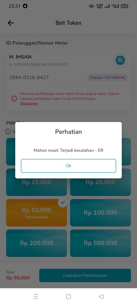 INDOTVTrends's tweet photo. @pln_123 Ini kenapa ya kak kok gk bisa beli token, udha mau habjs inj https://t.co/4klK2ejj1T