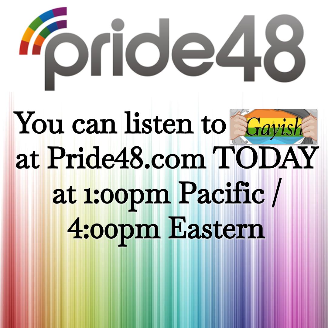 gayishpodcast's tweet image. Join us at 1pm Pacific TODAY for a live episode of #Gayish with #Pride48!

pride48.com
