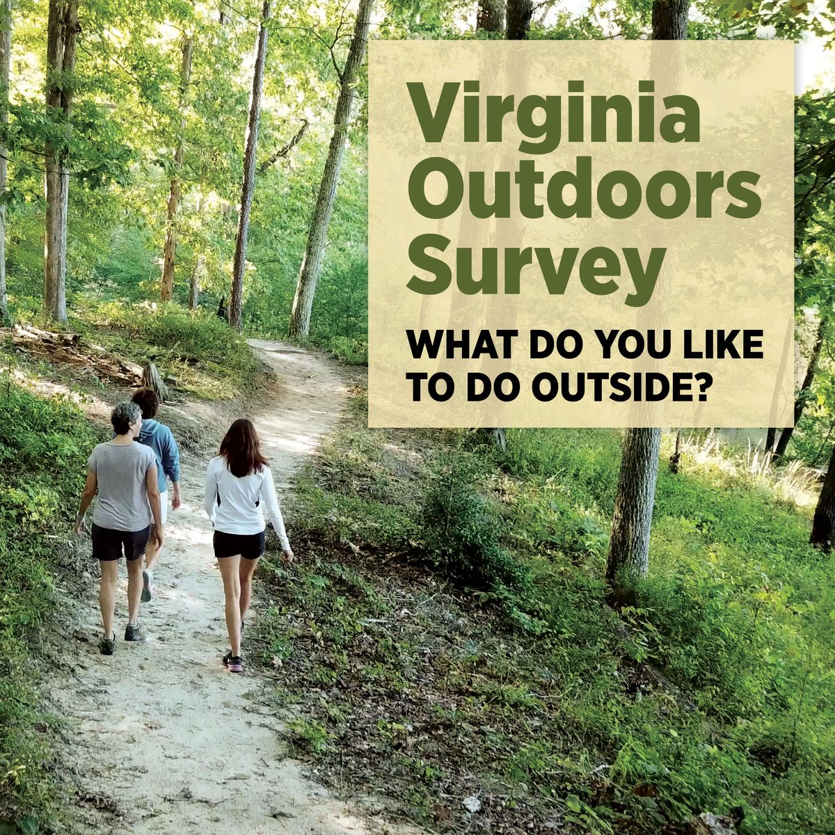 Calling everyone from the #EasternShore to the #ShenandoahValley and all places in between! Tell us what you like to do outside in the 2022 Virginia Outdoors Survey: serl.vcu.edu/vos2022/ Your input is valuable. Ask your friends to take it, too. #Virginiaoutdoors #RVA #NOVA