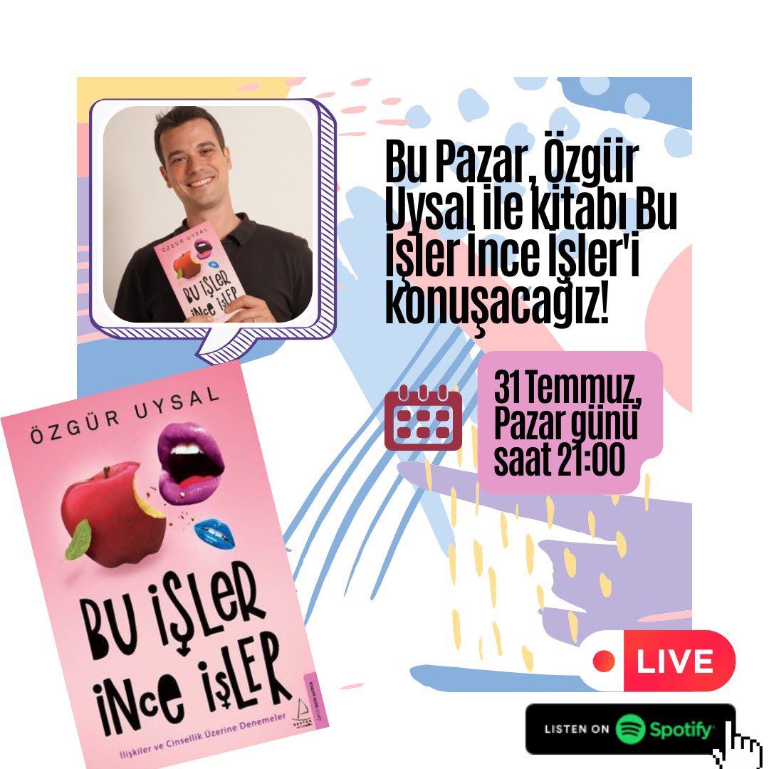 BooksnMinds's tweet photo. Saat 21:00 da Özgür Uysal ile instagram canlı yayın söyleşimizi kaçırmayın✌🏻

#kitap #kitapseverlertakiplesiyor #söyleşi #canliyayin #özgüruysal #ilişkiler #kadınerkek #ilişki #evlilik https://t.co/fguRYGGvIn