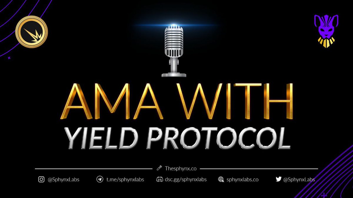 YieldTokenBSC's tweet image. Join us with the #SPHYNX Community @SphynxLabs on Aug 1, at 9pm UTC. We will be doing an AMA to discuss a lot of things and progress of the things we are doing for $YIELD. 

See you there!

TG: t.me/Yield_Protocol…
t.me/sphynxlabs

#ETH #YIELD #REBASE #YIELDPROTOCOL