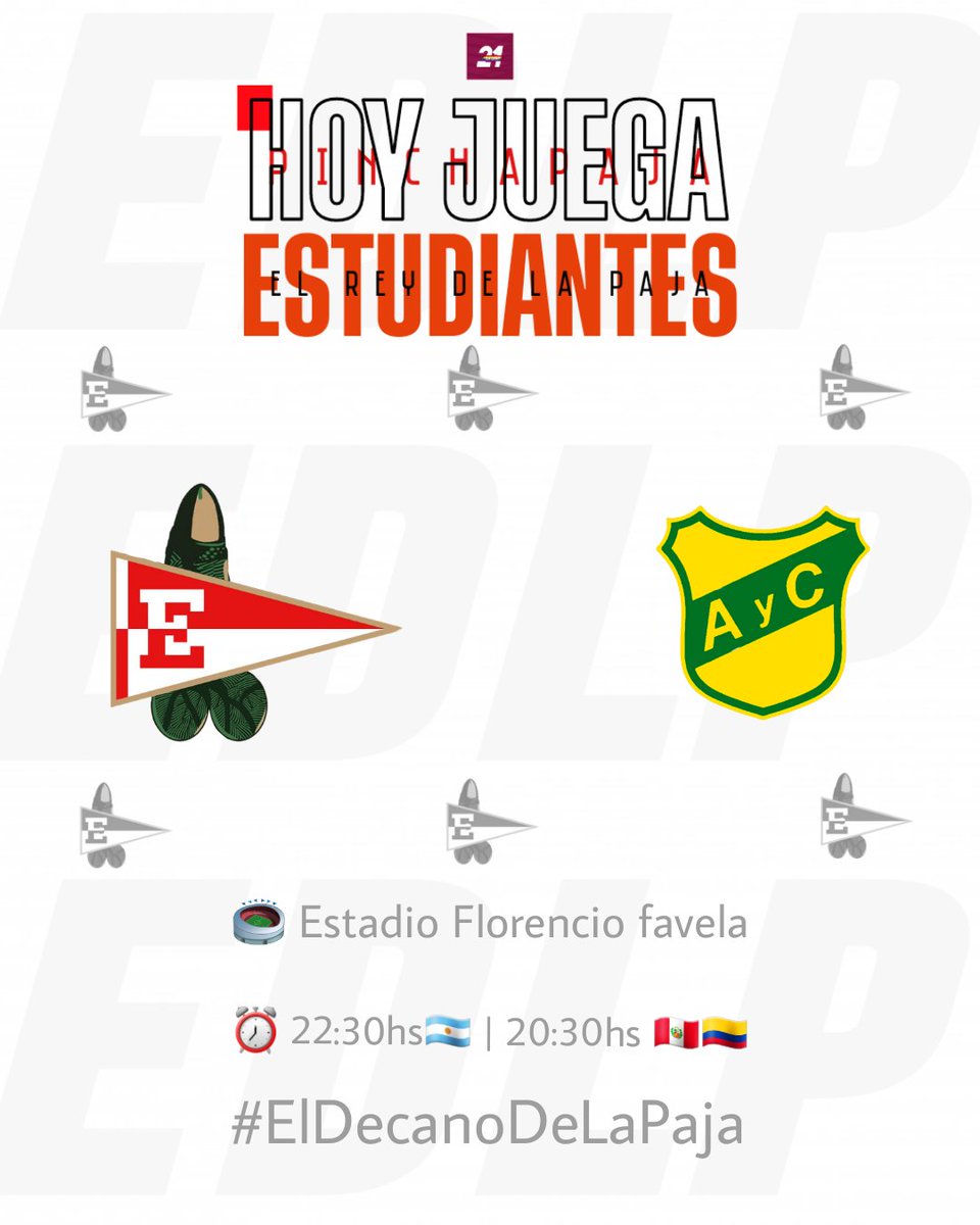 HOY JUEGA ESTUDIANTES!! 🇦🇹
El #PinchaPaja visita al puntero de #La211 en el #FlorencioFavela por la 12da fecha del torneo.
🖥 twitch.tv/laliga21 

#ElDecanoDeLaPaja #ElLeonDeLaPaja