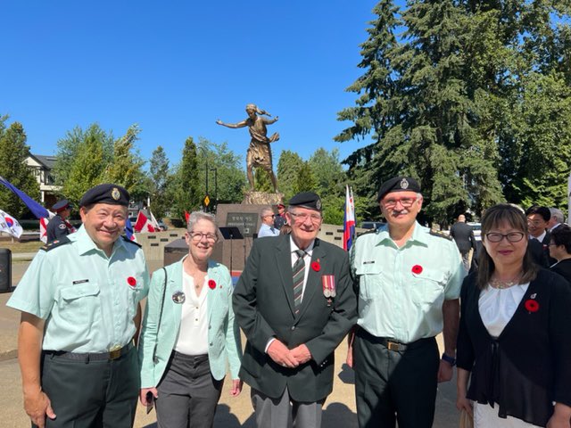 Thoroughly enjoyed representing 39 Signal Regiment at the Korean War Veteran’s Day ceremony this past week. With Senator Yonah Martin and my honorary colleagues Ted Hawthorne and Farid Rohani