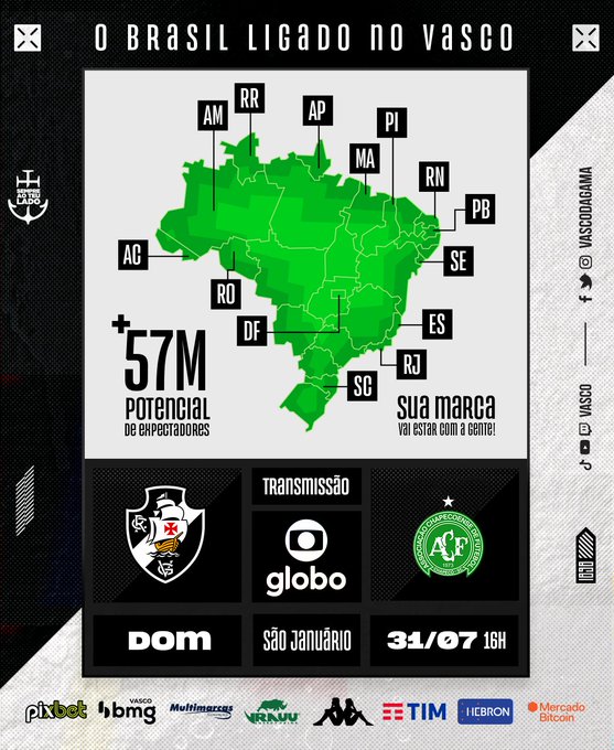 Brasilien ist Vasco und seine Fans machen uns immer stärker ...