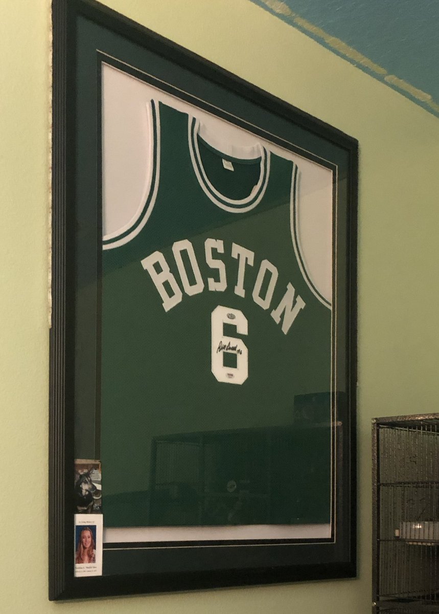 <a href="/RealBillRussell/">TheBillRussell</a> <a href="/espn/">ESPN</a> <a href="/NBA/">NBA</a> <a href="/celtics/">Boston Celtics</a> <a href="/BR_NBA/">Bleacher Report NBA</a> <a href="/usatodaysports/">USA TODAY Sports</a> <a href="/TheAthletic/">The Athletic</a> <a href="/BostonGlobe/">The Boston Globe</a> <a href="/nytimes/">The New York Times</a> 4 years ago I won a framed signed Bill Russell jersey from Bill himself. One of the best days of my life! RIP ☘️