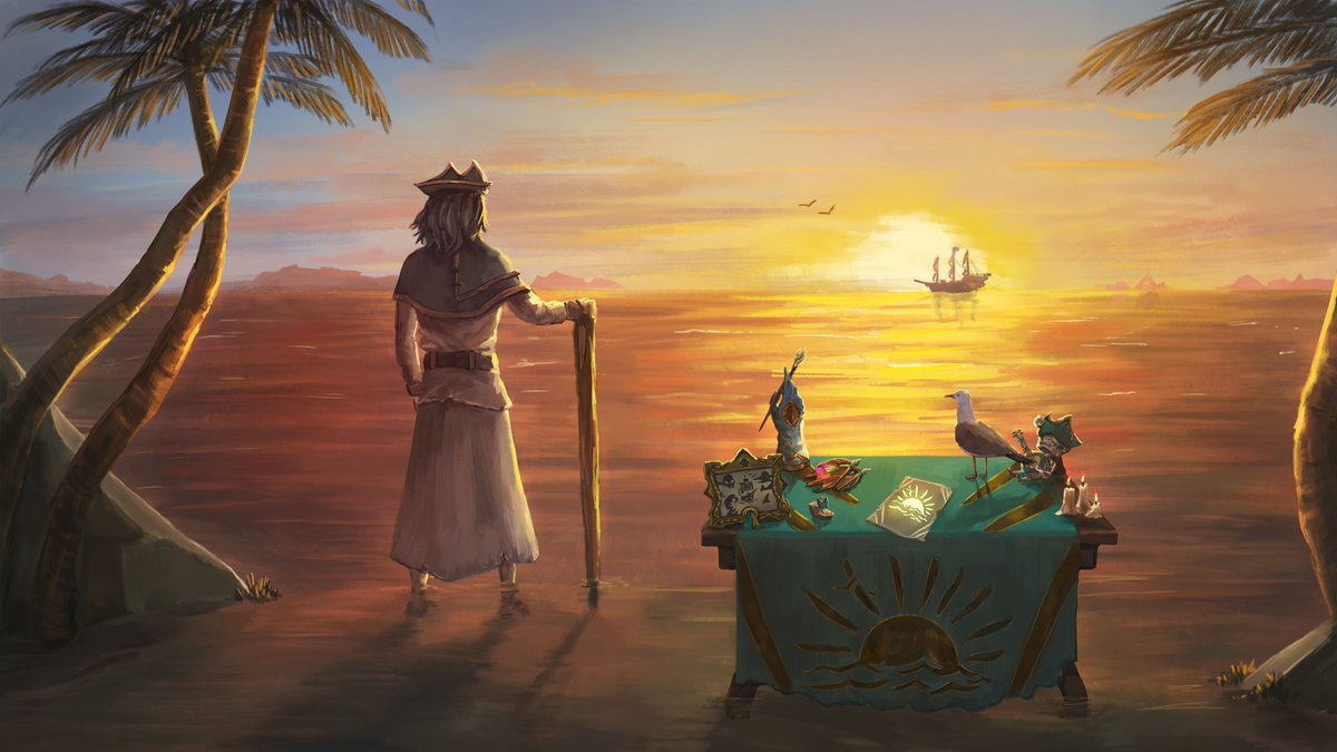 It's an artist's life for me, savvy?

Thank you to <a href="/zookie_art/">Veronica O'Neill</a> for bringing this vision to life of my pirate's artistic adventures representing an Artist Emissary Company on the <a href="/SeaOfThieves/">Sea of Thieves</a>. 

Now bring me that golden horizon🌅, and those #StyleOfThieves gloves..

#SeaOfThieves