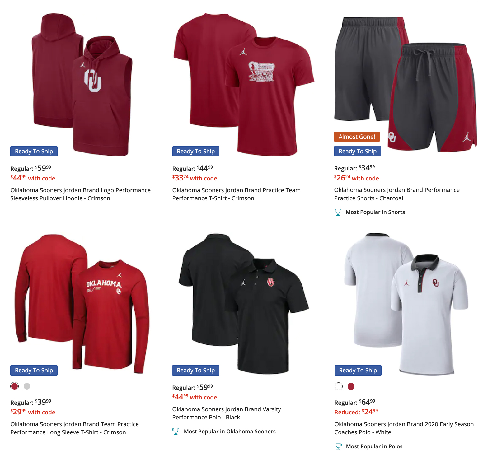 Oklahoma Sooners Jordan Brand Practice Performance Pullover Hoodie