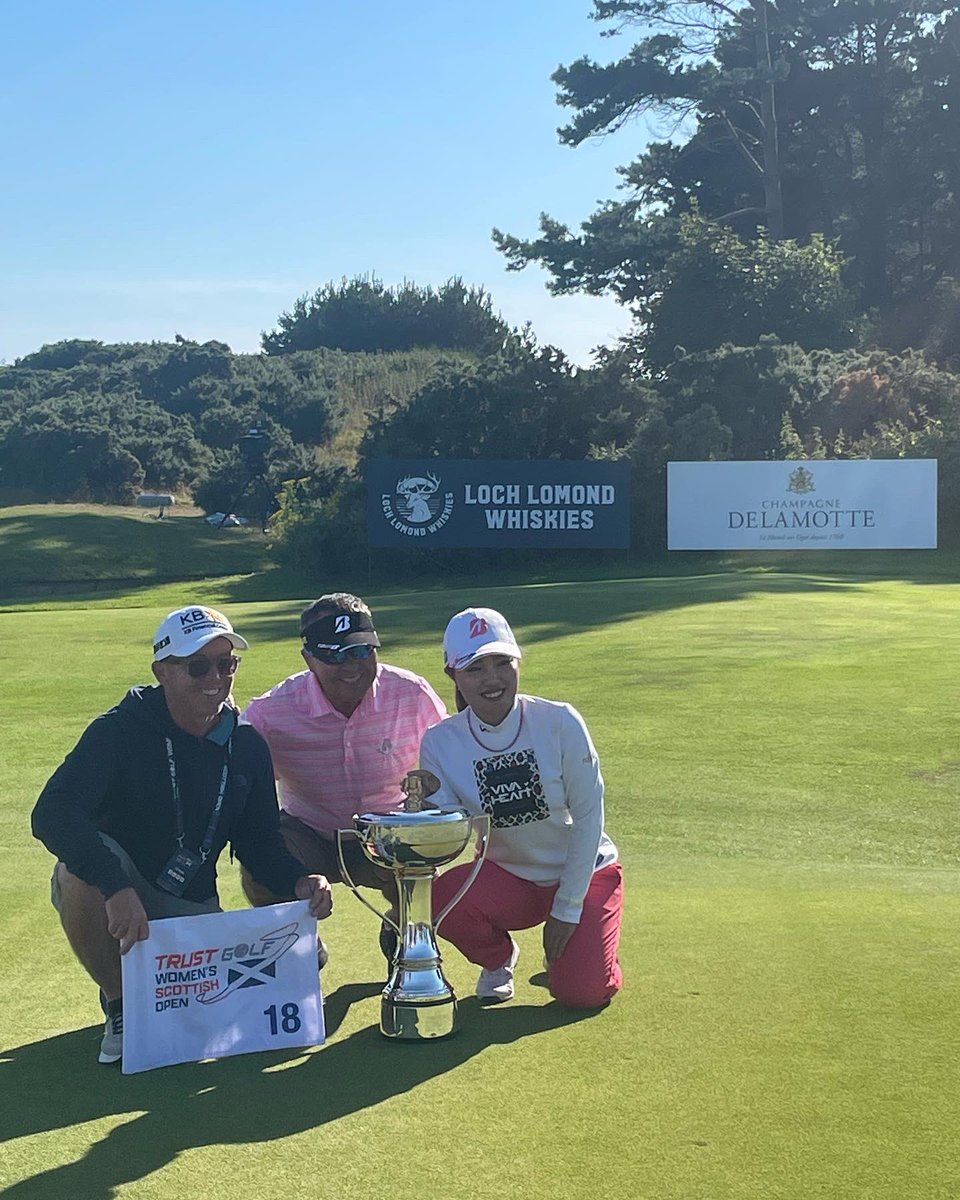 david_guthrie's tweet photo. That winning feeling !!
Awesome job by @ayaka_furue27 &amp; Mike Scott
#lochlomondmalts 
#dundonaldlinks #darwinescapes #trustgolf https://t.co/gkRYeWwArB
