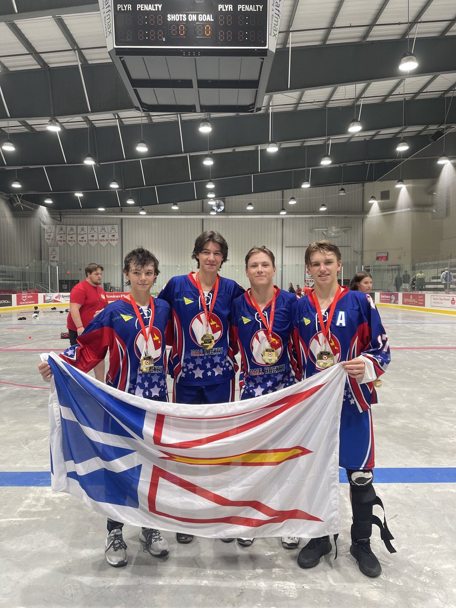 TriPenOsprey's tweet image. Congratulations to NLU17 Selects on their Gold Medal Win at the Junior Nationals Ball Hockey. Special congrats to our 4 Osprey. Rideout Dawson Russell Crosbie