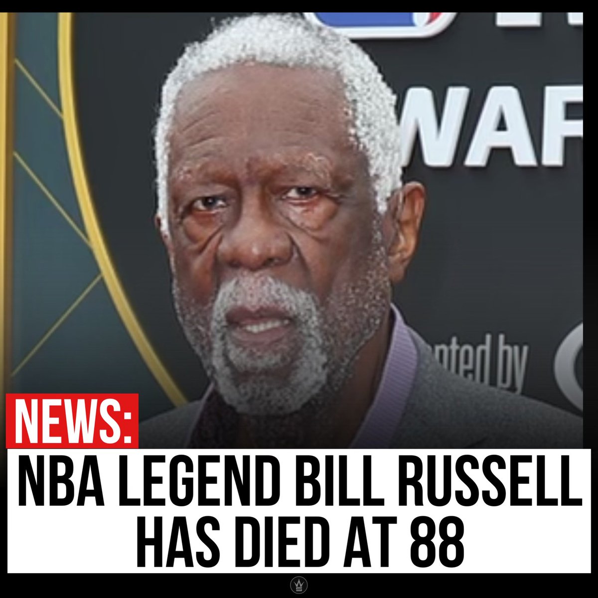 According to reports, NBA legend #BillRussell has died at the age of 88. His family released a statement and said he died peacefully with his wife Jeannine by his side. Our thoughts and prayers are with his family and friends. 🙏 #RIPBillRussell