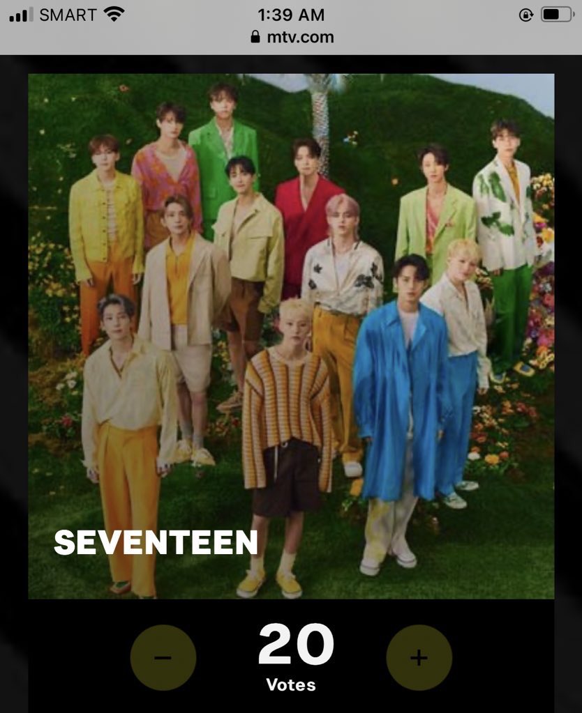 seokmines's tweet photo. 18 mins left ‘til the power hour ends ! carats please cast all your votes to seventeen on vma now ! 🙏🏻

✔️ best new artist
✔️ push performance of the year 
✔️ best k-pop

📎 : https://t.co/dGGVQZGtgu

#SEVENTEEN #SVT_Rockwithyou 
#SVT_HOT #SVT_WORLD @pledis_17 https://t.co/JJhFW4xo2m
